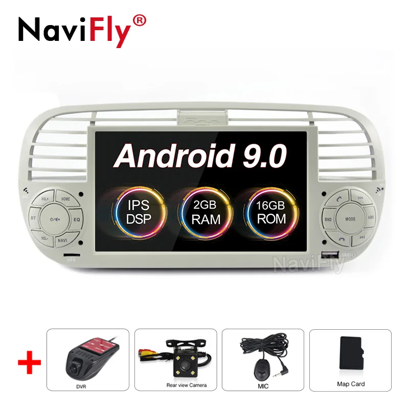 Новинка! Ips DSP Android 9,0 автомобильный dvd-плеер gps для FIAT 500 аудиосистема Автомобильный gps навигация для FIAT 500 ноутбук OBD - Цвет: IPS DSP Camera DVR