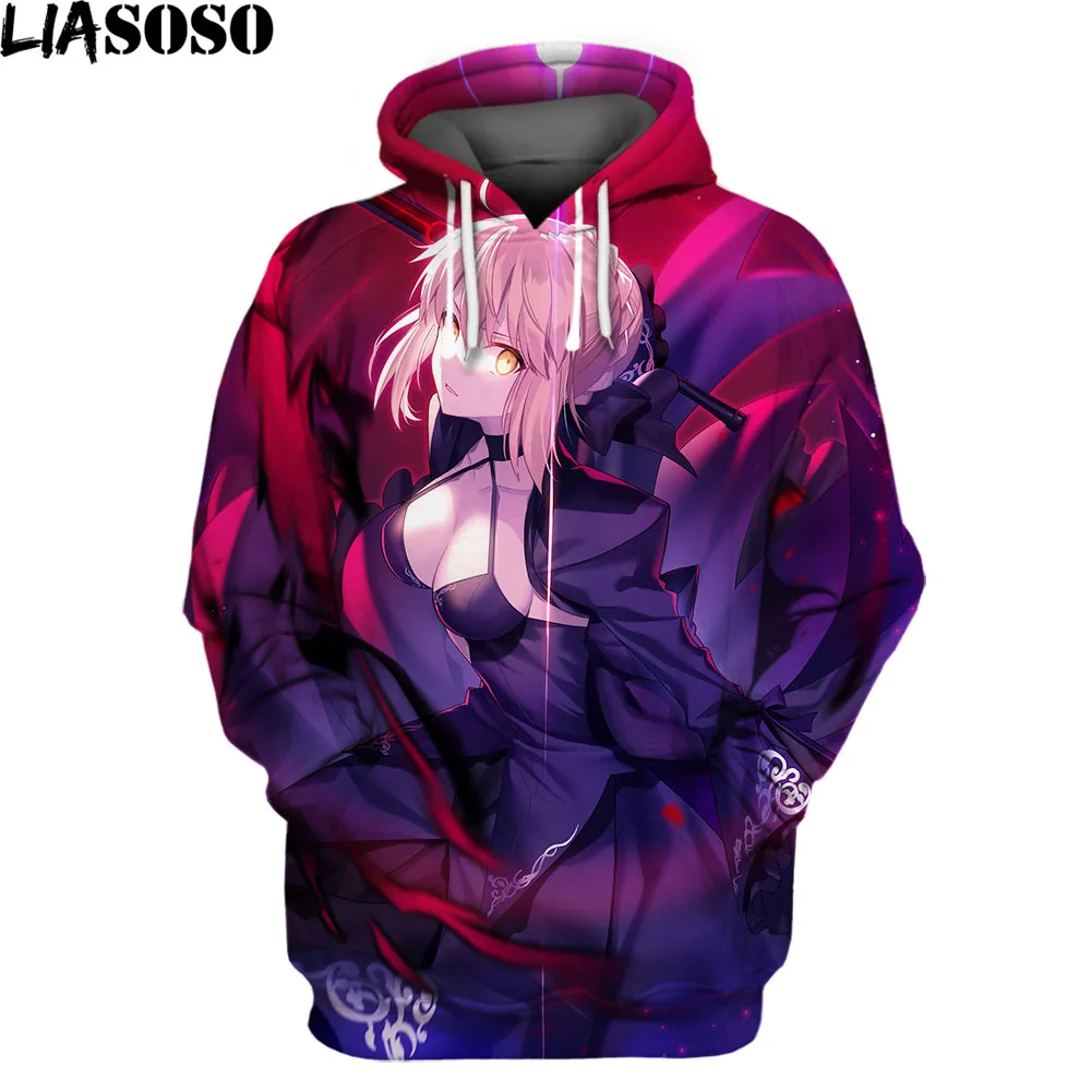 

Fate Stay Night 3D Print Hooded Hoodies Men Women Game Girl Saber Long Sleeve Hooded Sweatshirts Casual Fashion Pullovers