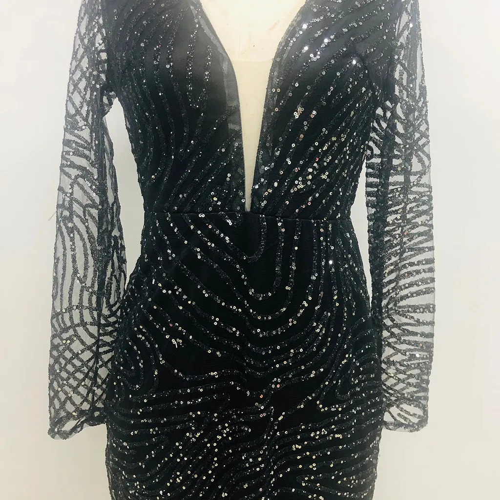 Эластичные вечерние платья с блестками длина до пола v-образный вырез длинные