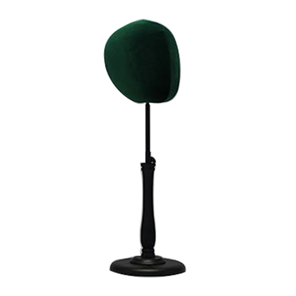 Dark Green Регулируемая Настольная шляпа стенд манекен голова Модель парик крышка Дисплей Стенд-легкий, сильный, прочный и прочный - Цвет: Dark Green