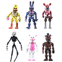 6 pcsset anime figure five night at freddy fnaf bonnie bear foxy pvc model action figure freddy toys for children gifts