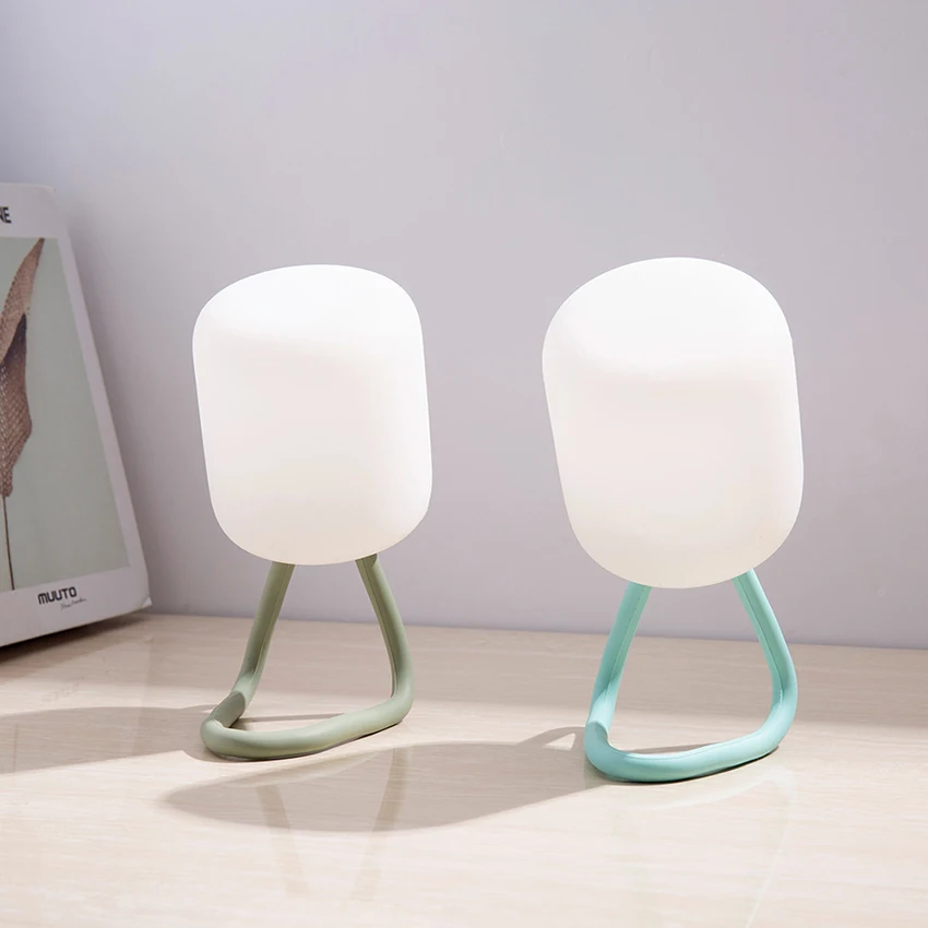 

Night Light for Kids, Soft Silicone Nursery Lights Rechargeable Bedside Lamp, Stepless Dimmable Portable Lantern for Camping