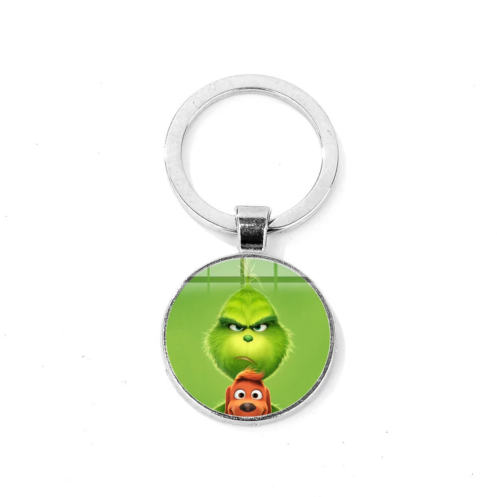 SONGDA Movie The Grinch брелок как Grinch палантин Рождественская собака стеклянный кабошон брелок забавные детские ювелирные изделия аксессуары - Цвет: Style 2
