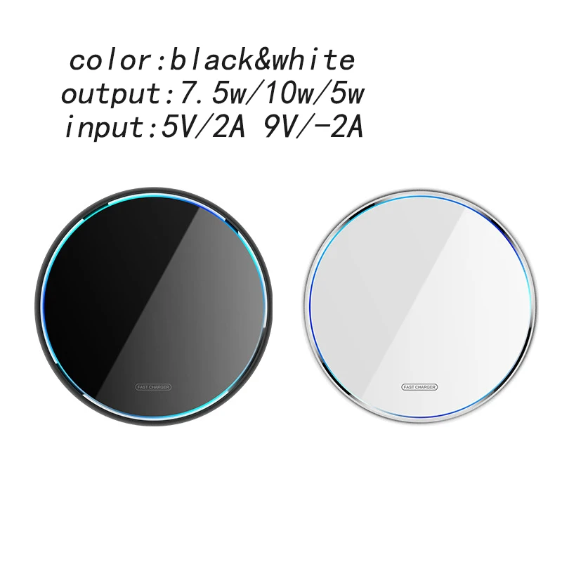 10w universal qi wireless charger for iphone 8 xr xs max 11 12 promax fast wireless charging mirror pad for samsung huawei free global shipping