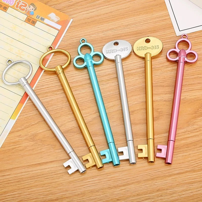 

50PCS Creative Stationery Key Gel Pen Cute Cartoon Study Office Retro Water-based Signature Pen