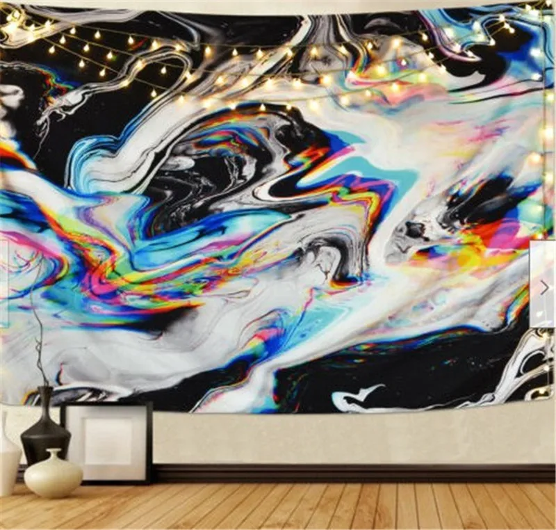 Cilected Colorful Psychedelic Tapestry Wall Decoration Background Cloth Mount Sun Art Hanging Home Carpet | Дом и сад