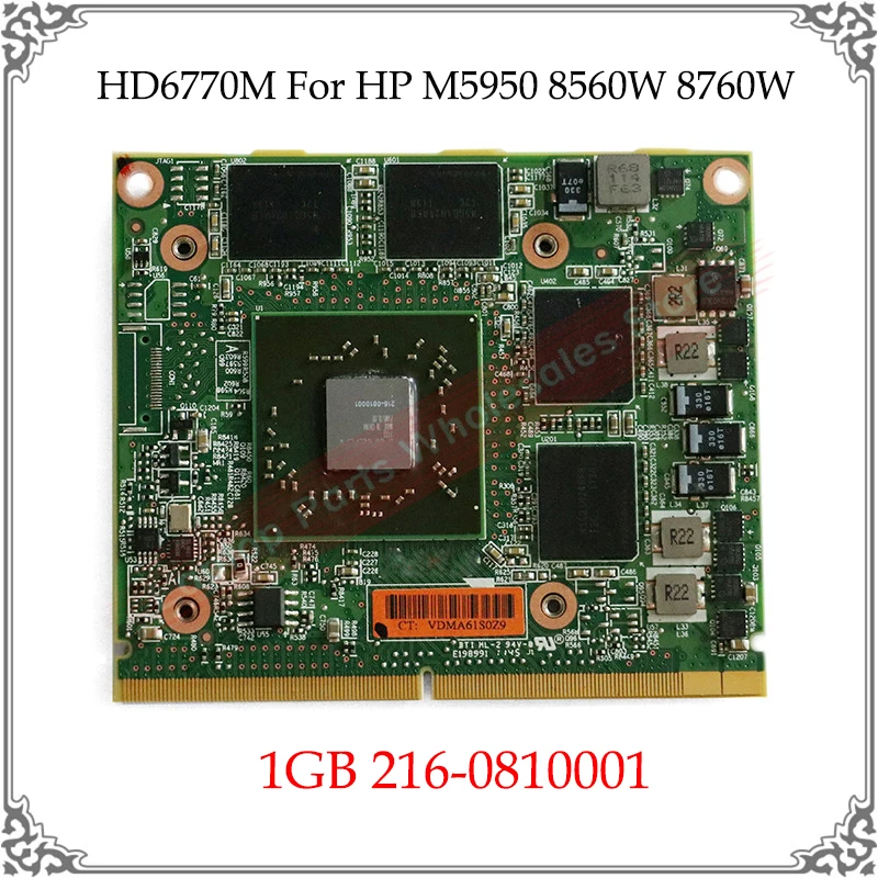 Оригинальная графическая карта HD6770M HD 6770M для HP M5950 8560 Вт 8760 216-0810001 1 г Гб дисплея