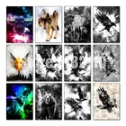 5D алмазная живопись, бриллиантовая живопись, искусство, слон, волк, орел, полностью квадратная алмазная вышивка, вышивка крестиком, стразы