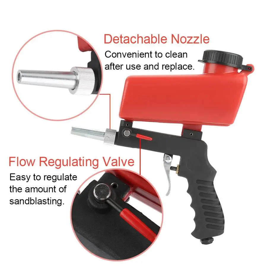 Пневматическая щетка пневматический Пескоструйный пистолет Портативный с для
