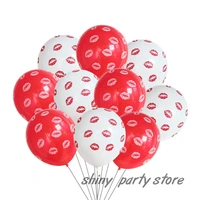 12inch red lip pattern printed balloon proposal wedding valentines day scene decoration latex balloons adult gift decor supplies
