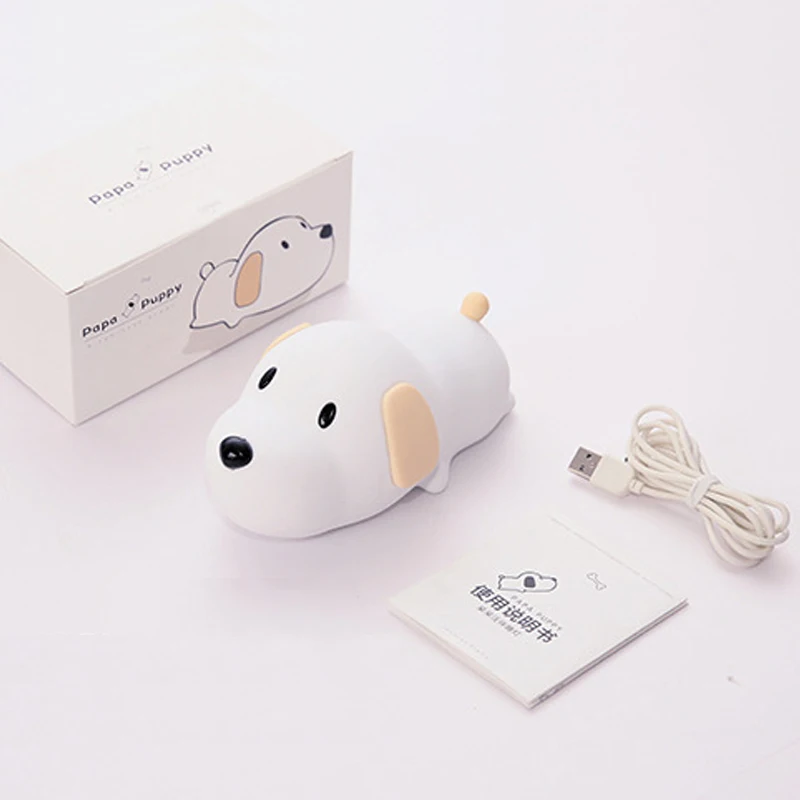 Ночники с мультяшным щенком для детской комнаты прикроватная кровать детская