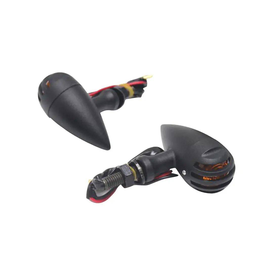 

Grill Bullet Blinker Turn Signal Amber Light for Universal Motorcycle Custom Bikes 10mm