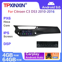 2 din carplay px6 android 10 auto for citroen c3 ds3 2010 2016 car radio multimedia autoradio dvd player navigation stereo gps