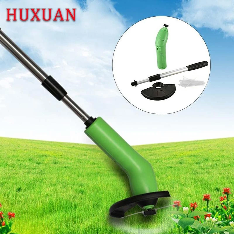 

Portable Cordless Grass Trimmer Lawn Weed Cutter Edger with Zip Ties Lawn Mower Grass Brush Cutter Gardening Mowing Tool Kits