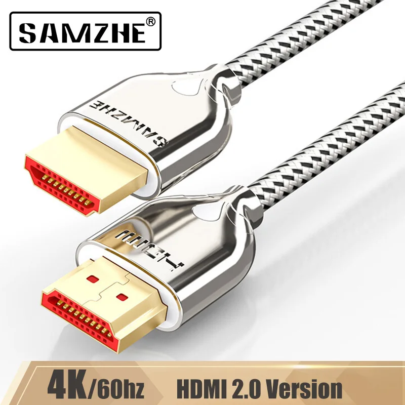SAMZHE 4K * 2K/60Hz HDMI 2 0 кабель аудио и видео 32AWG UHD для проектора XBox TV BOX ноутбук ТВ экран |