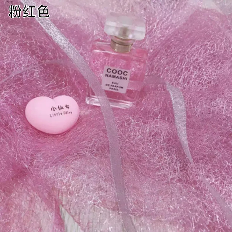 Pink Yomdid сетка ткань для ногтей Красота фон для фотосъемки одежда Вечерние материалы украшения Сетка Пряжа для самостоятельного изготовления поставки - Цвет: Pink