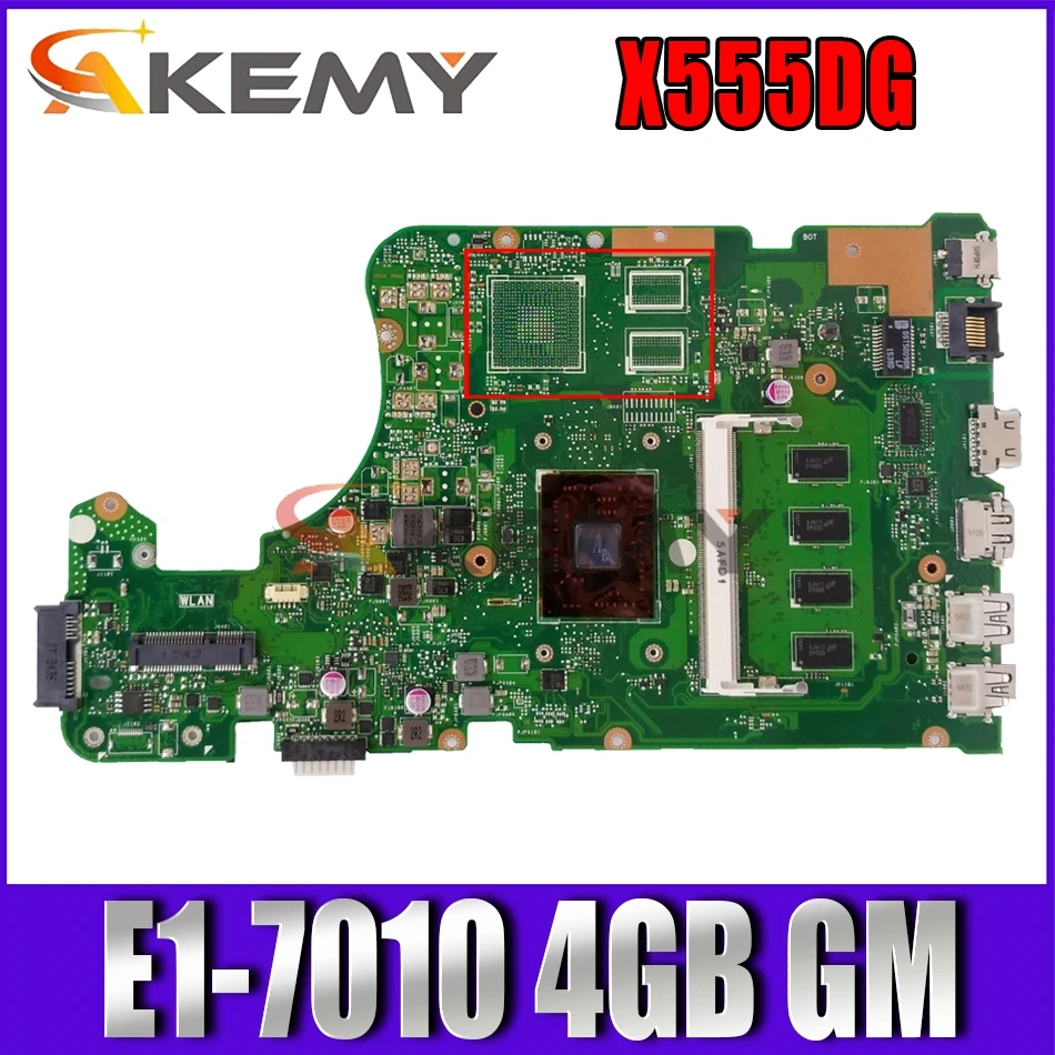 

Материнская плата SAMXINNO X555DG REV2.0 для ноутбука Asus X555YI X555YA X555Y X555D A555D, материнская плата для ноутбука, модель 100% г, 4 Гб
