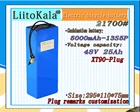 Литиевый аккумулятор LiitoKala, 48 В, 25 Ач, 21700, 5000 мАч, 13S5P, 48 В, 25 Ач, 1000 Вт, батарея для электрического велосипеда со встроенным разъемом 20A BMS T XT90