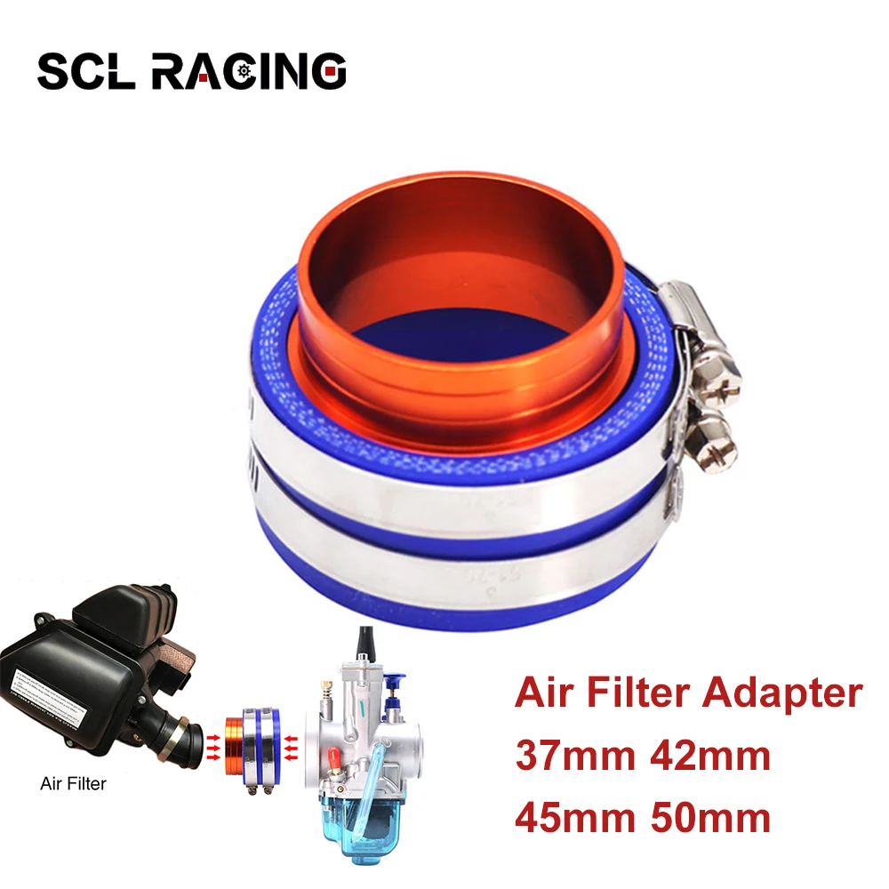 

SCL Racing Universal 37mm 42mm 45mm 50mm Aluminum Rubber Motorcycle PE PWK Carburetor Intake Air Filter Joint Interface Adapter