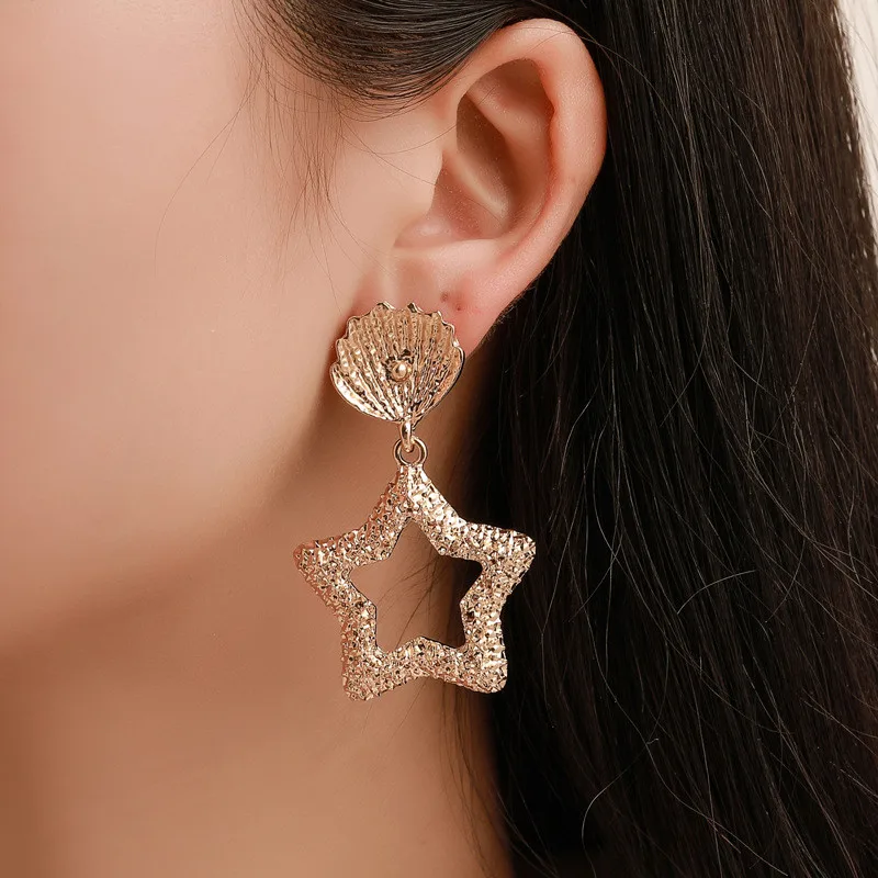 Классический Морская звезда в виде ракушки Star серьги подвески для женщин модные