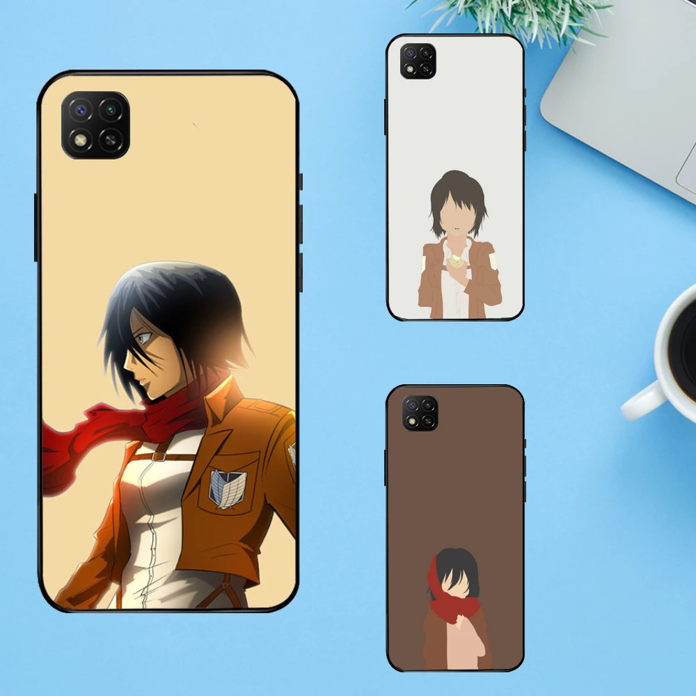 

Phone Case for Redmi 11 lite 11 Ultra 10X 5G 10 9 8 7 6 Pro Custom DIY Cartoon Silicone Funda Attack on Titan Mikasa