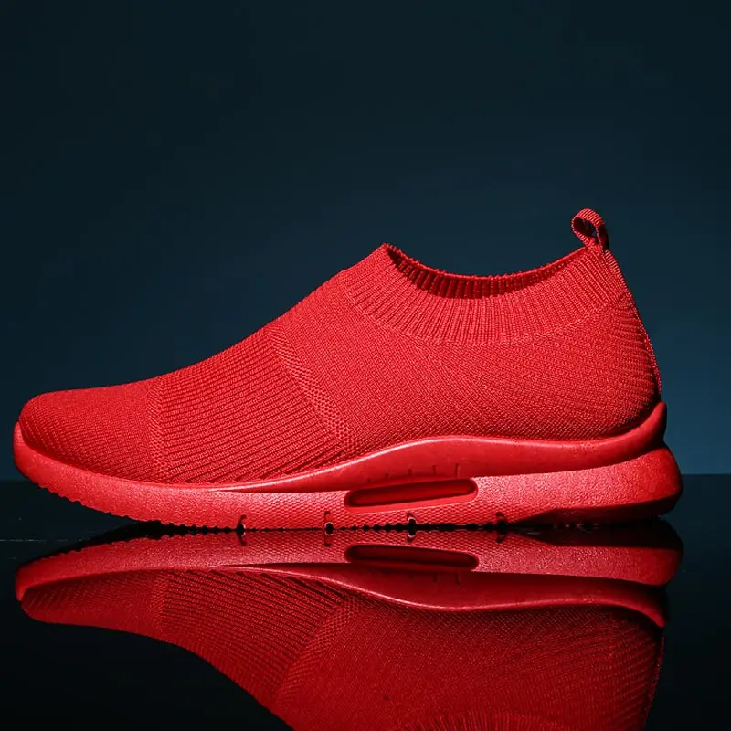 

Спортивная обувь без шнуровки, мужские носки, кроссовки, спортивная легкая обувь для бега, мужская обувь, красные Zaparillas, сникерсы, дорожки, к...