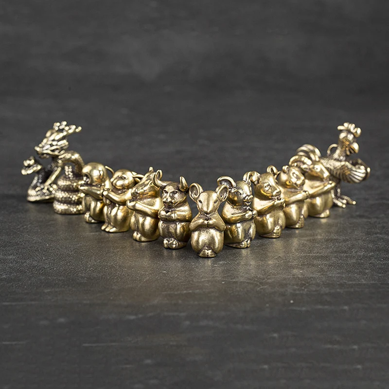 Латунные подвески в виде животных Брелоки-украшения ювелирные изделия мышь