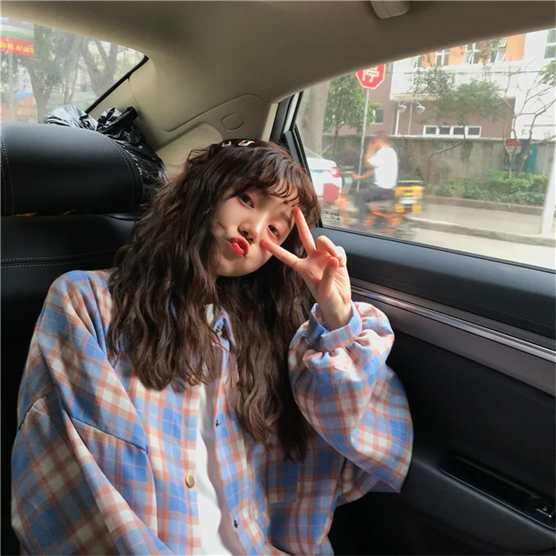 

CMAZ 2021 Autumn Winter Thick Coats for Women Official Picture Real Price Autumn Clothes Plaid Shirt Coat Female Students