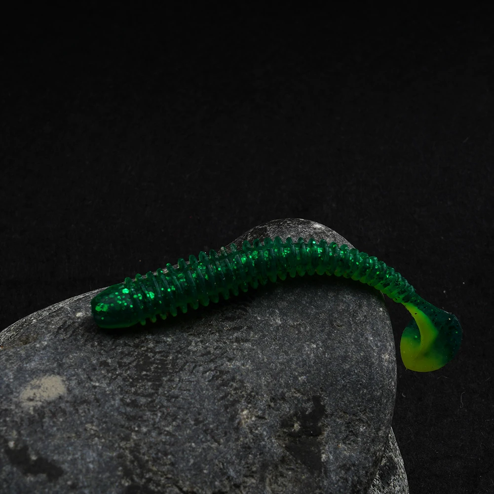 BassLegend Salted Fishing Soft Swing Ring Impact Shad Paddle Tail Worm Super Soft Swimbait Bass Pike Walleye Lure 50mm 0.6g