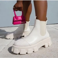hot sale 2021 ladies ankle boots new fashion chelsea shoes british style short martin boots ladies casual flat shoes