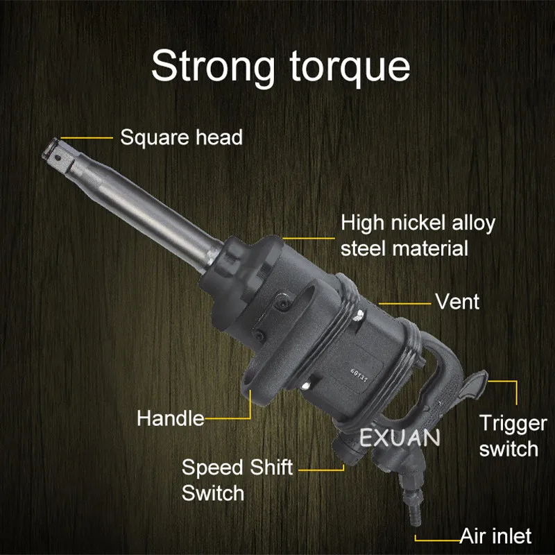 Мощный 1 дюймовый пневматический гаечный ключ мини-винт инструмент с большим