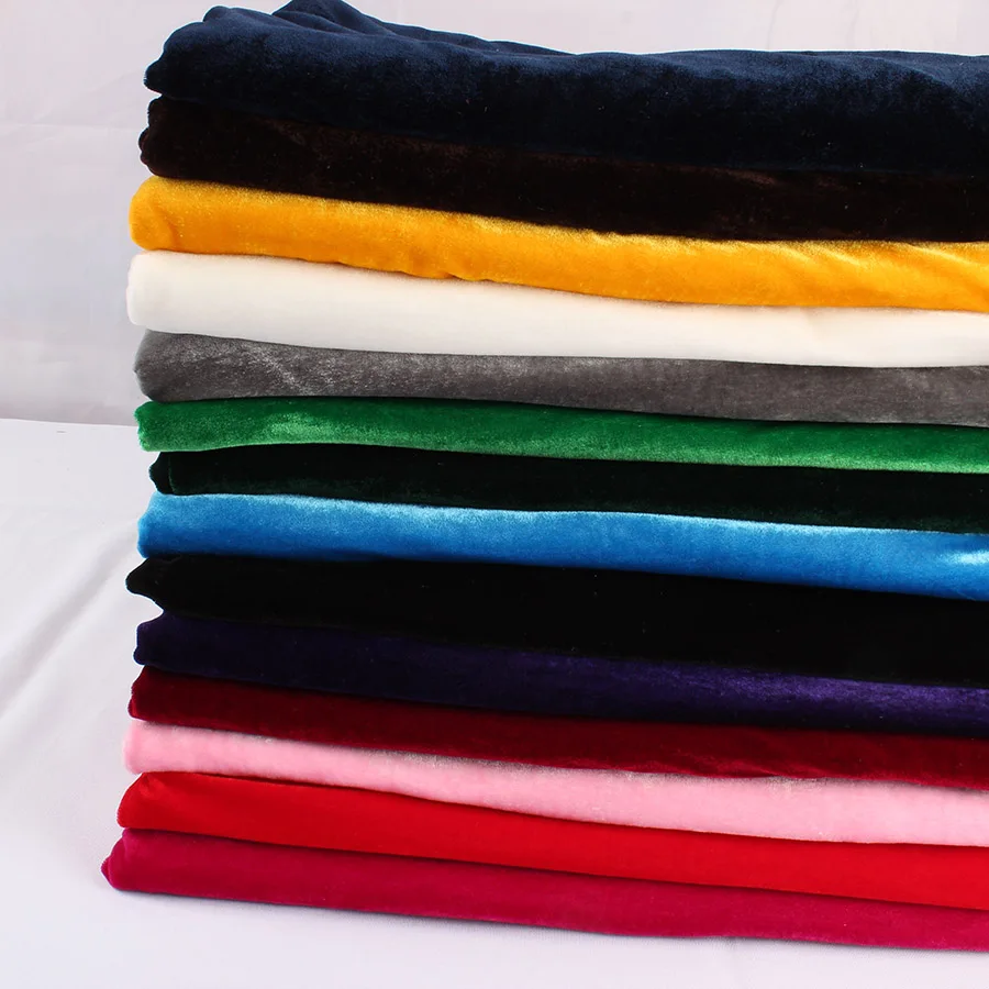 Трикотажный эластичный бархатный материал плиссированный для спортивного