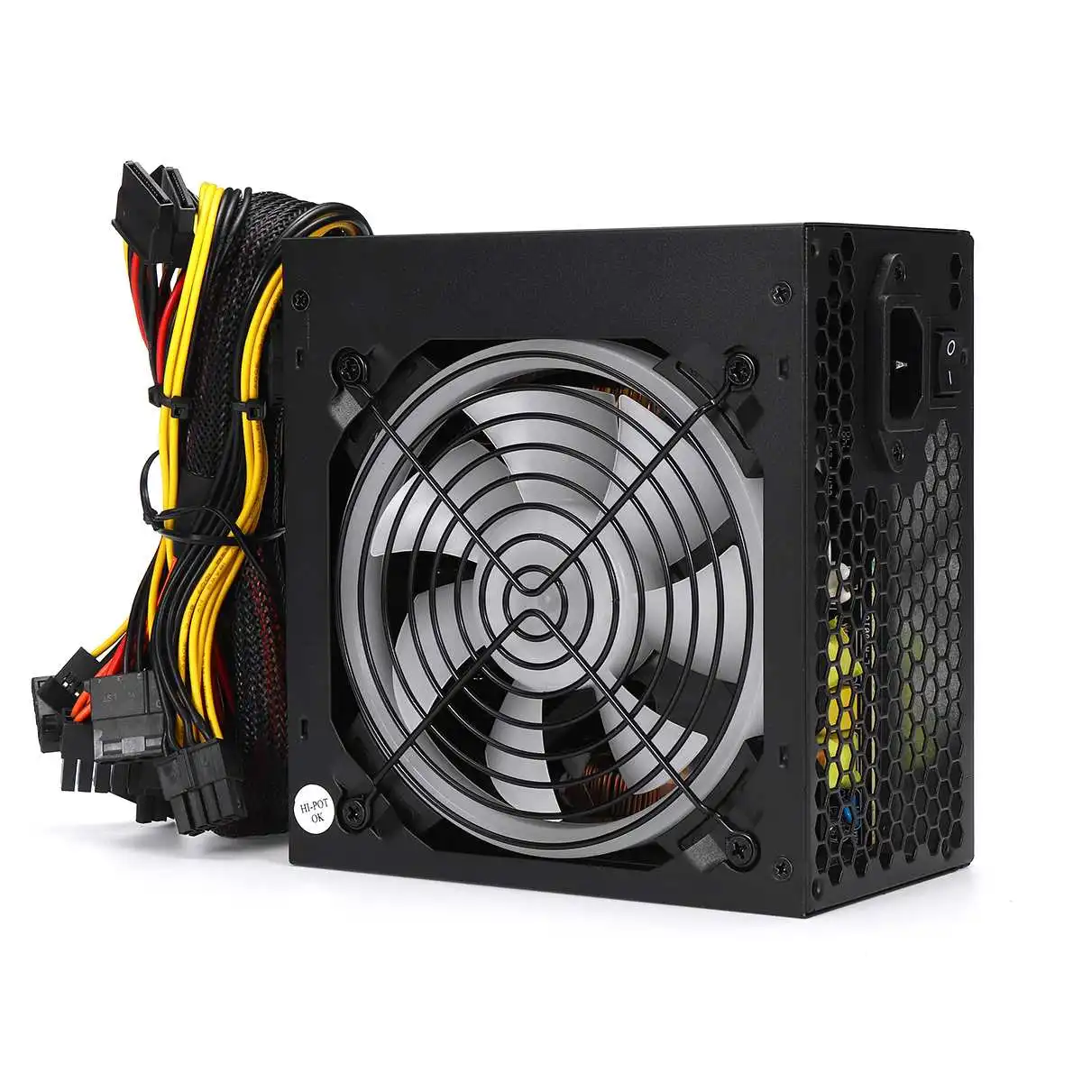 1200 Вт Активный источник питания PFC 120 мм светодиодный вентилятор 12 В ATX 8PIN + 2x6PIN SATA