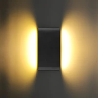 waterproof led wall light ultra thin 12w porch sconces indoor outdoor stair lamp fixture home hallway patio loft up down lampada