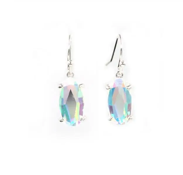 Silver Ab Dangle ear Новые модные медные металлические Дихроичные AB Кристальные блестящие браслеты-манжеты для женщин - Окраска металла: Silver Ab Dangle ear