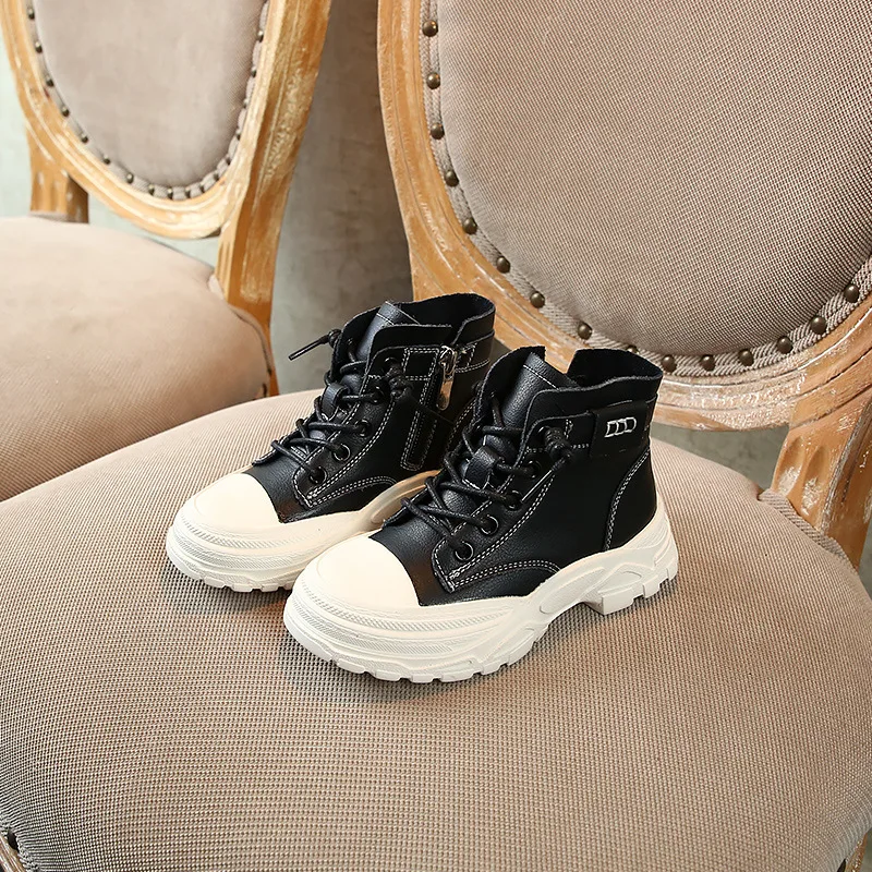 Детские повседневные ботинки Новинка 2019 года осенне-зимняя детская обувь тонкие