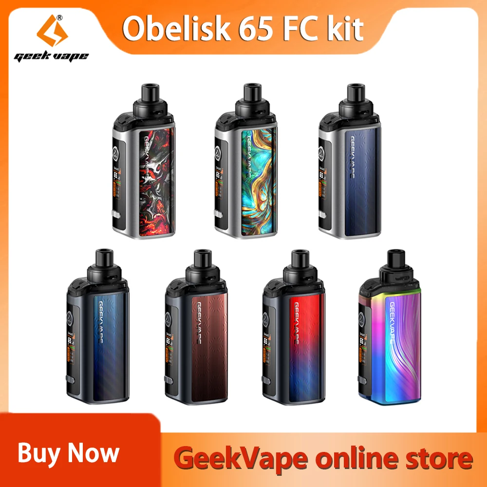 Original Geekvape Obelisk 65 FC Pod Mod Kit built-in 2* 1100mah Battery 4.5ml Cartridge Fit B Coil 0.2 / 0.4 Electronic Cig | Электроника