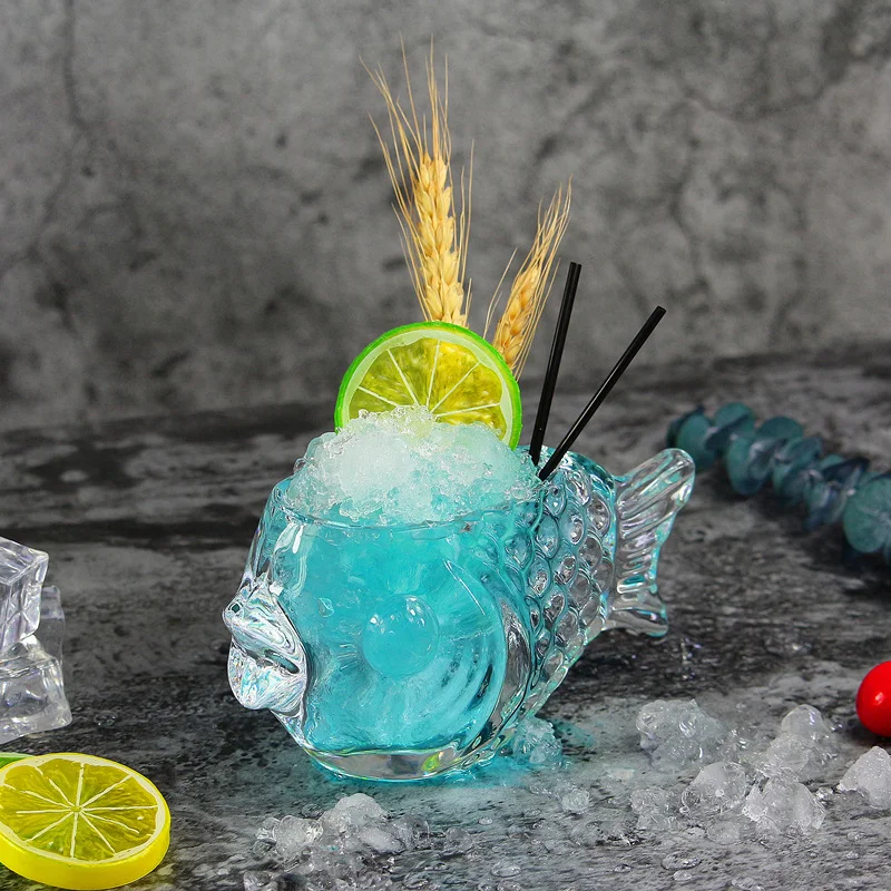 Креативный коктейльный бокал в форме рыбы для вина без свинца дома бара