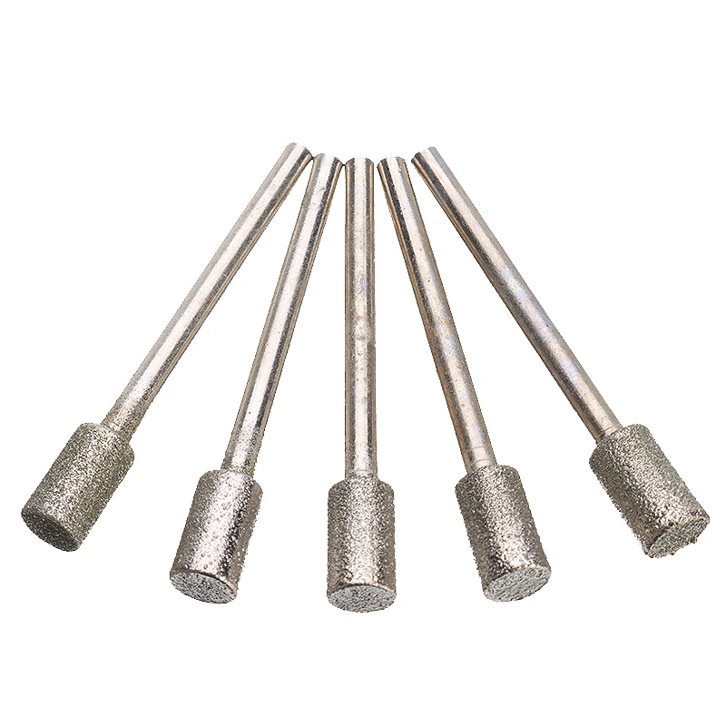 5 шт./лот сверла с серебряным алмазным хвостовиком 3 мм|drill bit|grinding drill bitsbit |