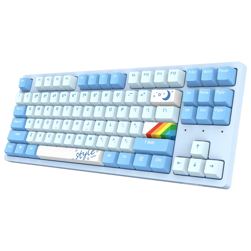 Проводная Механическая игровая клавиатура Dareu A87 100% с RGB светодиодный Ной