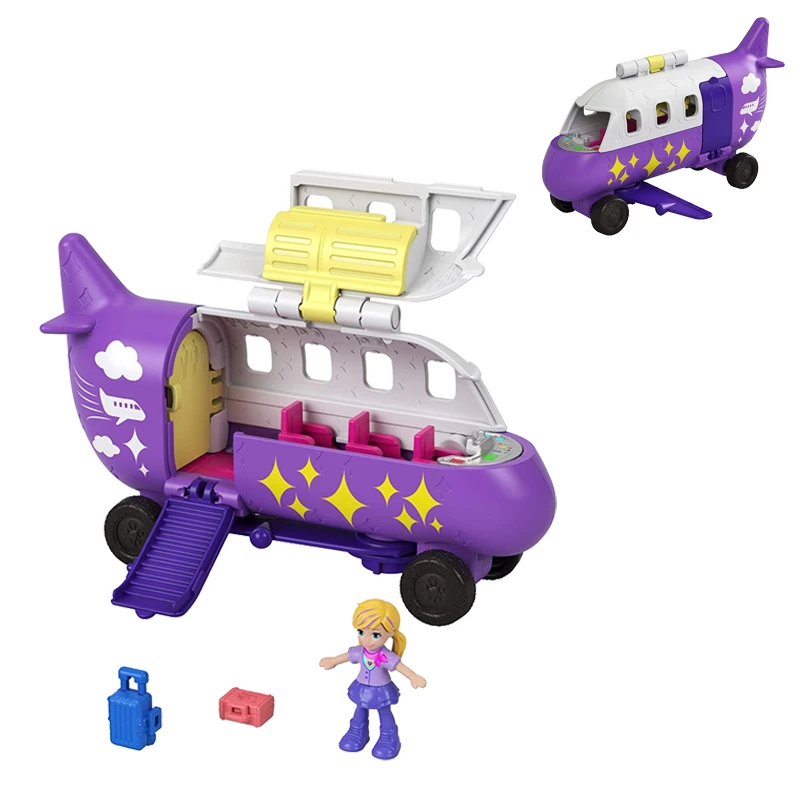 MATTEL Polly Pocket Mini Pollyville Sweet Candy Street View Store Mall Playground Princess World Treasure Box игрушка для девочек