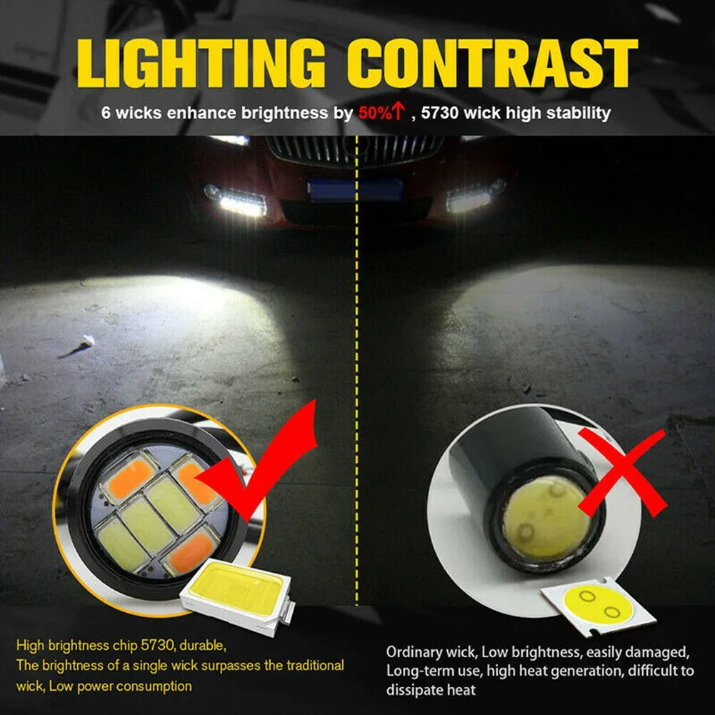 

10pcs 23MM Eagle Eye LED DRL Daytime Running Reversing Light Car Tail Lamp 6SMD12V Car Grille Lighting Kit