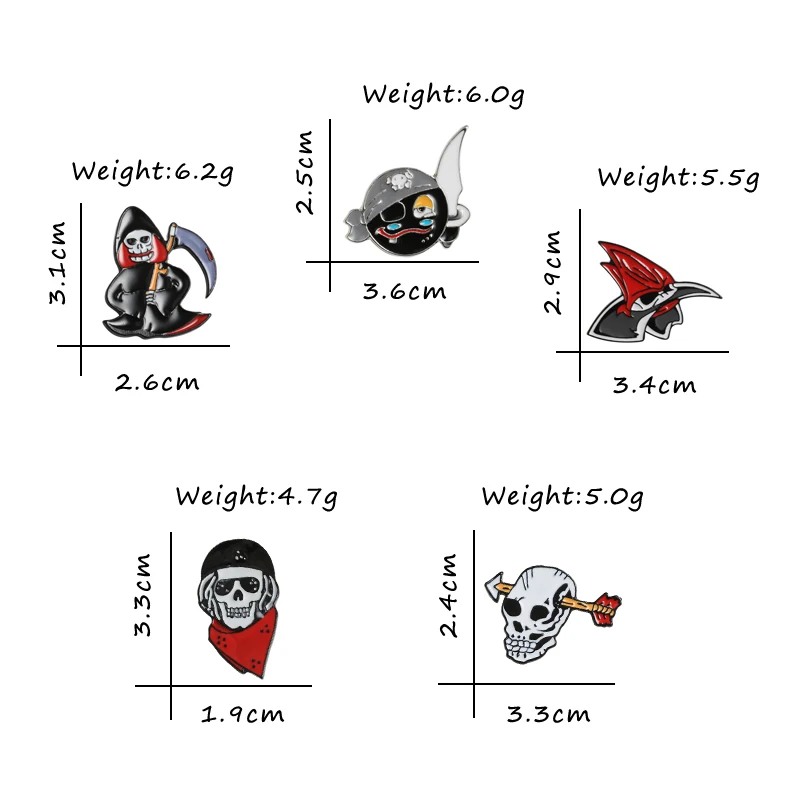 Горячая Распродажа темно-черная брошь эмалированная булавка в форме головы
