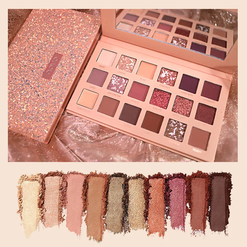 18 видов цветов телесные Сияющие тени для век перламутровый макияж блеск пигмент