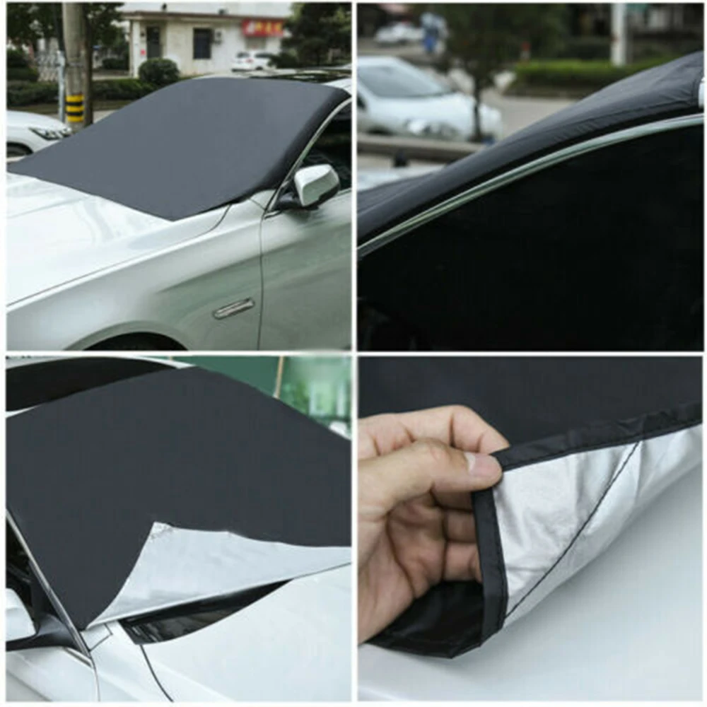 

Car Front Windscreen Cover Waterproof Auto Magnetic Sunshade Cover 210*120cm Auto Windshield Snow Sun Shade Protector Cover