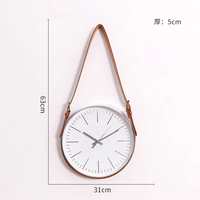 

Klok Nordic Silent Wall Clock Creative Simple Modern Design Wall Clock Living Room Bedroom Quartz Clocks Zegar Home Decor 50WC