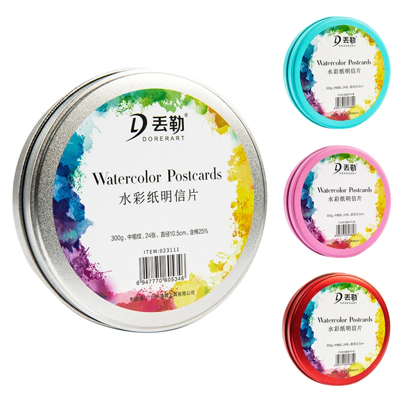 

300g Watercolor Paper Pad Aquarelle Water-soluble Drawing Paper for Hand Painted Art Supplies Portable Cotton Paper Cards Colors