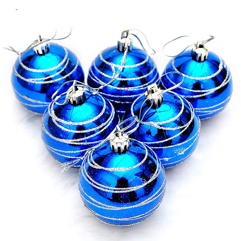 6 шт. новогодние подвесные шарики для ёлки диаметр см | Дом и сад