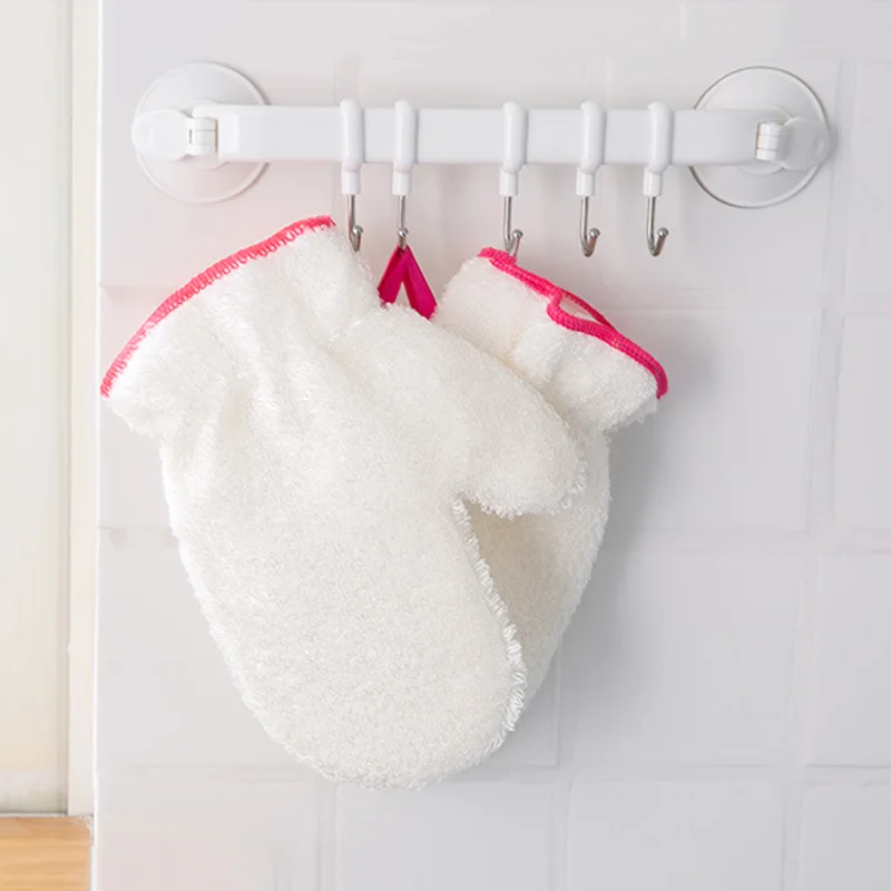 Распродажа Горячая Чистка перчатки бамбуковые пищевые для мытья посуды домашней