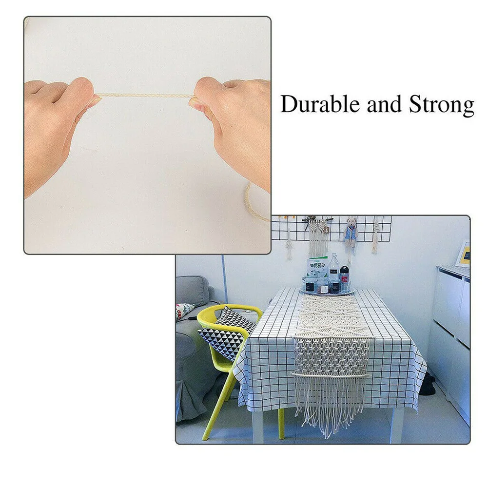 

DIY Macrame Cotton Cord String Strong for Wall Hanging Decoration Crafts Handmade H-best